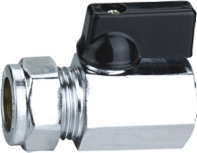 Kulventil med vred 10 x R15